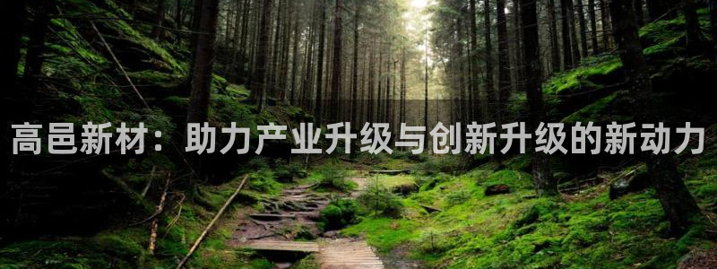 CQ9电子坑人：高邑新材：助力产业升级与创新升级的新动力