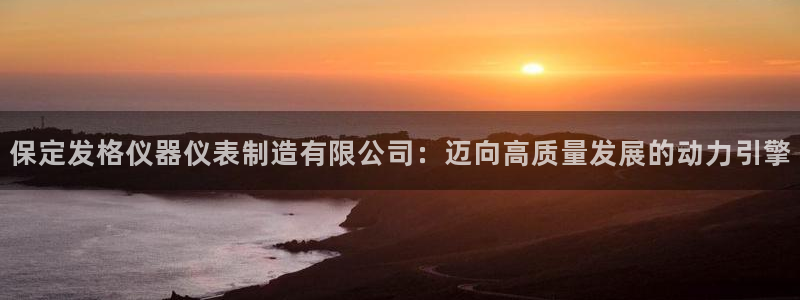 cq9电子大爆分：保定发格仪器仪表制造有限公司：迈向高质量发