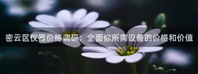 电子cq9视频：密云区仪器价格调研：全面你所需设备的价格和价