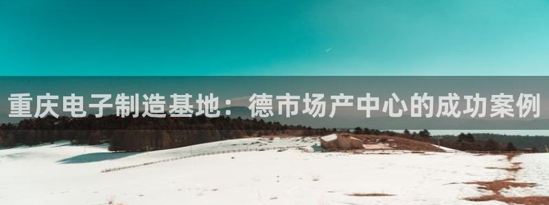 cq9传奇电子娱乐：重庆电子制造基地：德市场产中心的成功案例