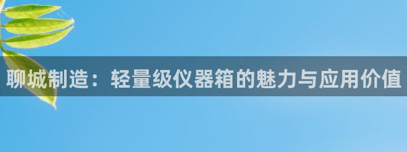 如何cq9传奇电子团队：聊城制造：轻量级仪器箱的魅力与应用价