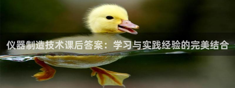 CQ9电子什么意思：仪器制造技术课后答案：学习与实践经验的完