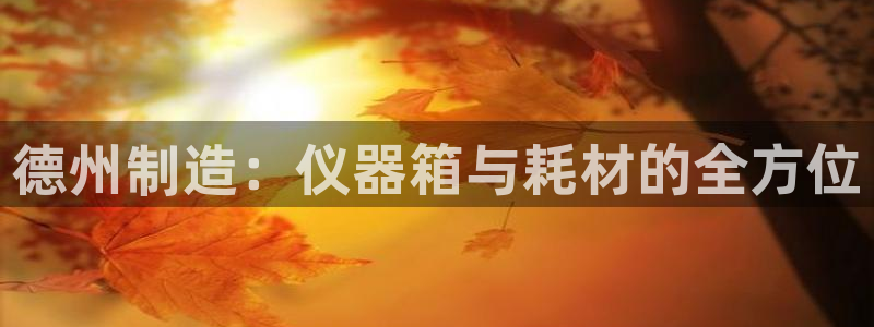 cq9电子游戏网址多少：德州制造：仪器箱与耗材的全方位