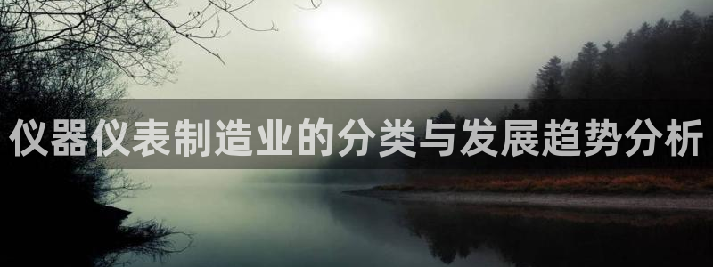 网赌cq9电子火神：仪器仪表制造业的分类与发展趋势分析