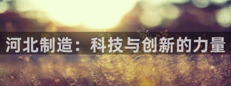 电子cq9试玩：河北制造：科技与创新的力量