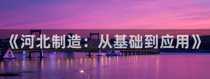 cq9电子舞力全开：《河北制造：从基础到应用》